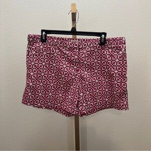 Laundry by Shelli Segal shorts Pink Navy White Geometric Print 12